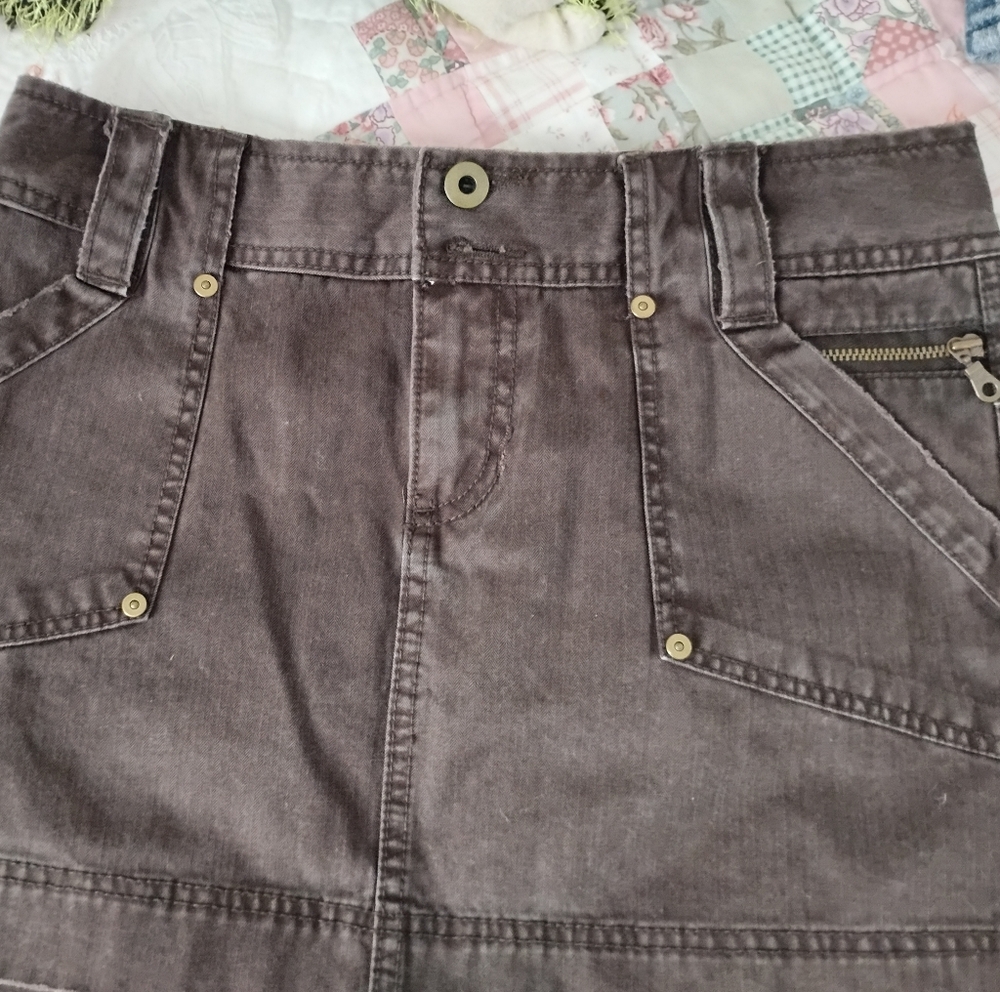 Old Navy Brown Cotton Skirt